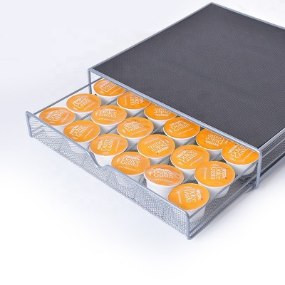 YZ1320 Iron Coffee Pod Storage Drawer With EVA PAD For 36PCS Dolce Gusto K-cup